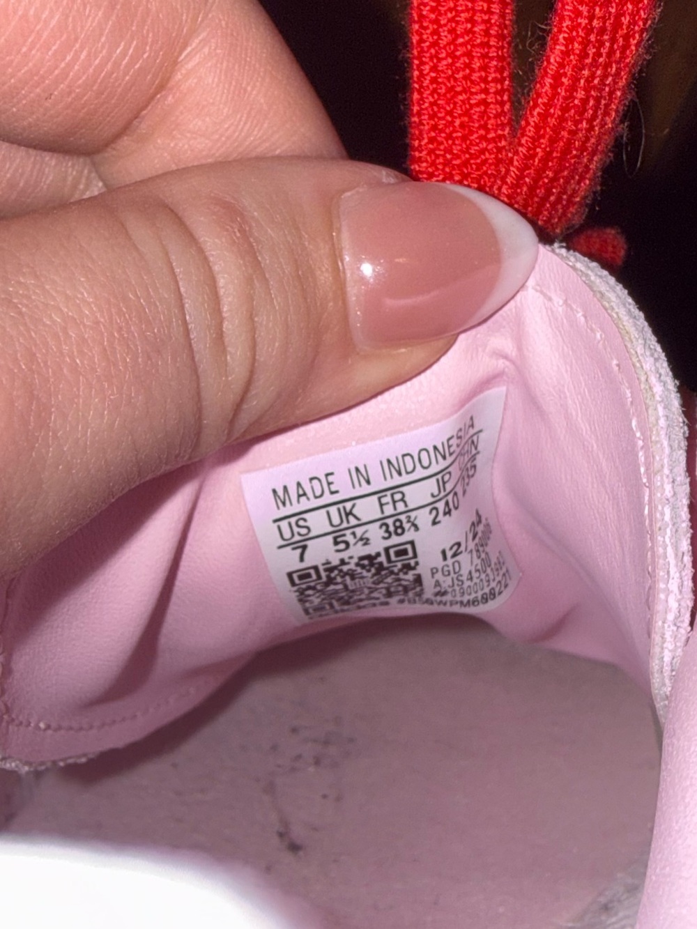 adidas Women’s Sambae in Clear Pink Scarlet Gum - Picture 7 of 7